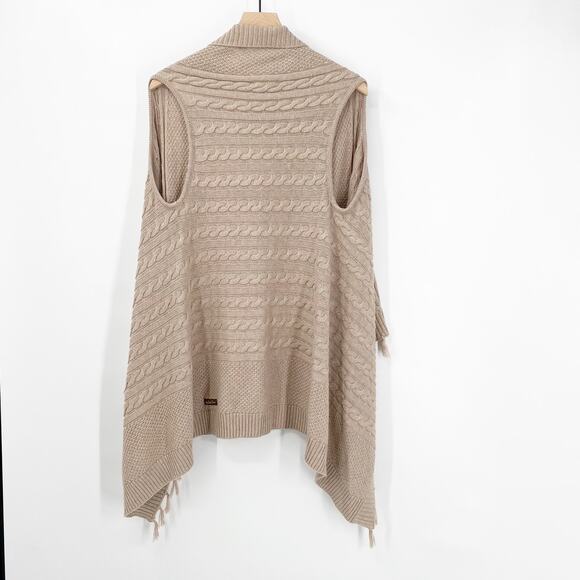 Matilda‎ Jane Mind’s Eye Cable Knit Tassel Sweater Vest in Tan Size Small - Picture 4 of 9